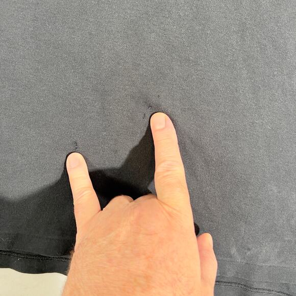 Polo by Ralph Lauren Henley Polo Shirt Men's L Custom Fit Flaws Noted Dark Black - Picture 4 of 10